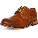 Madden Mens M-Bobby Oxford Cognac Black Dress Shoes
