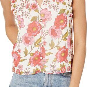 Steve Madden Woven Blouse Women's Loretta Top Vintage Rose-0