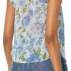 Steve Madden Womens Loretta Top Vintage Blue Blouse-1