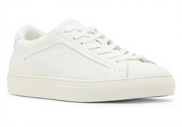 Steve Madden Finneas Mens Trainers White Leather Sneakers