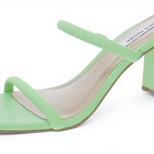 Steve Madden Heeled Sandals Light Green Square Toe Block