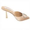 Steve Madden LUXE CITY Satin Sandals 7cm Heel Nude