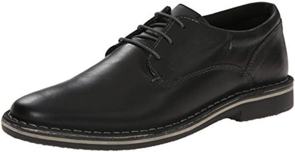 Steve Madden Mens Harpoon Oxford Leather Shoes Black Tan-0