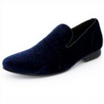 Steve Madden Mens Laight Slip-On Loafer Blue Velvet