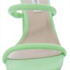 Steve Madden Heeled Sandals Light Green Square Toe Block