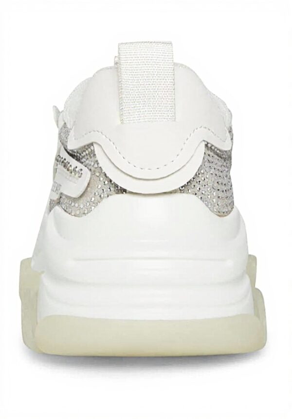 Steve Madden White Rhinestone Trainers Women Dad Sneaker
