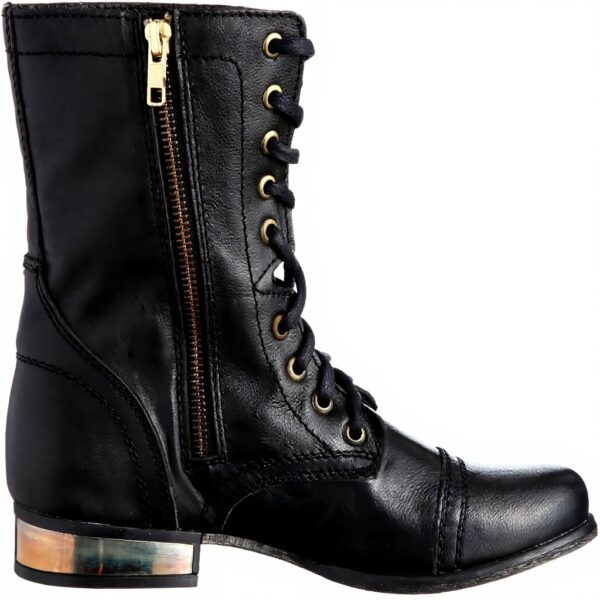 Steve Madden TROOPALE Boots Women Black Gold Platform