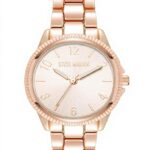 Steve Madden Womens Bracelet Watch Rose Gold Adjustable