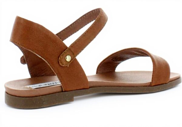 Steve Madden Dina Flat Sandal Tan Leather Womens Fashion