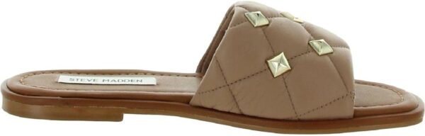 Steve Madden Womens Nude Leather Quilted Sandals-1