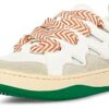 Steve Madden Womens Trainers White Green Flatform Sneaker