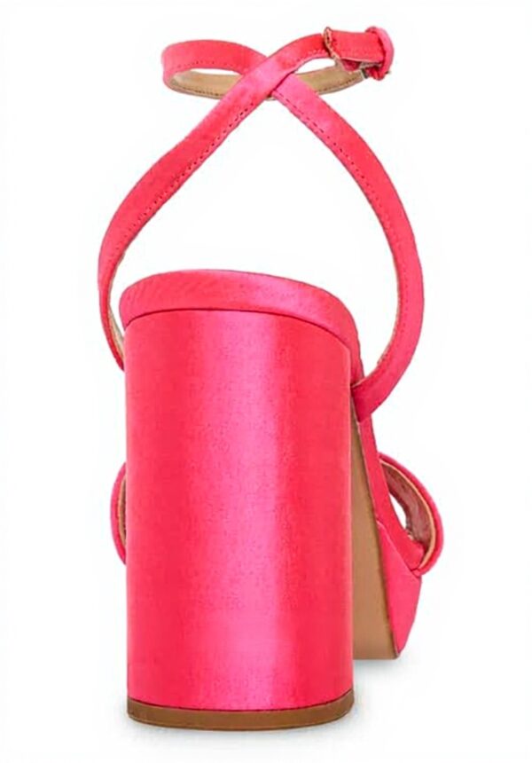 Steve Madden Lessa Heeled Sandal Pink Satin Womens Shoes