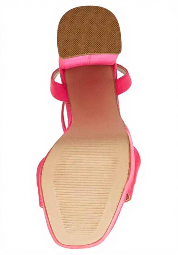 Steve Madden Lessa Heeled Sandal Pink Satin Womens Shoes