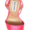 Steve Madden Lessa Heeled Sandal Pink Satin Womens Shoes