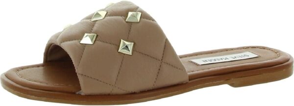 Steve Madden Womens Nude Leather Quilted Sandals-0
