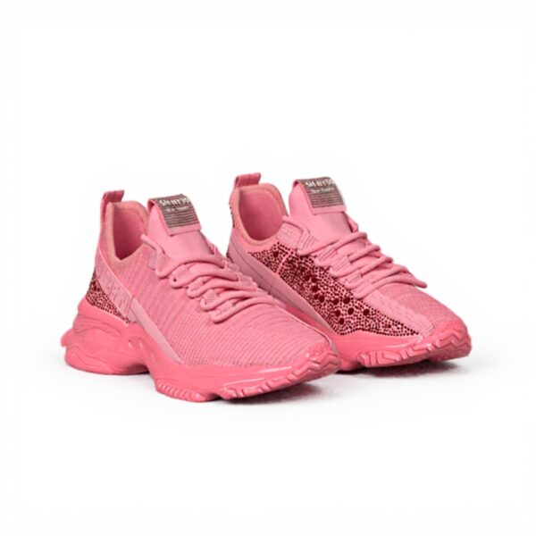 Steve Madden Maxima Sneaker Womens Trainers Rhinestone