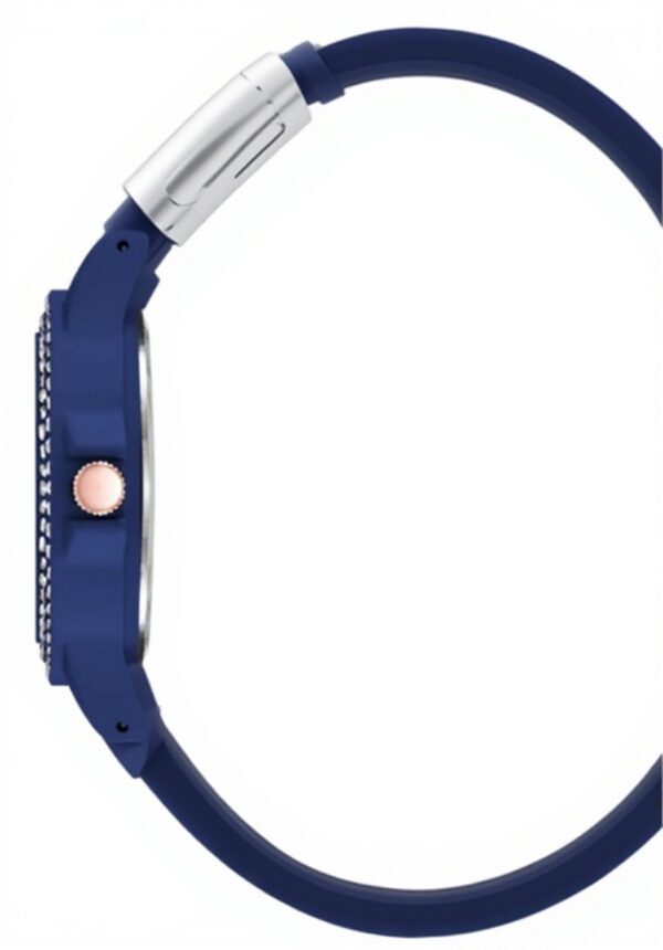 Steve Madden Womens Crystal Watch Navy Rose Gold Pink