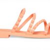 Steve Madden Womens Skyler Flat Sandal Orange Criss Cross