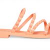 Steve Madden Womens Skyler Flat Sandal Orange Criss Cross