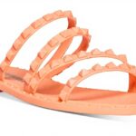 Steve Madden Womens Skyler Flat Sandal Orange Criss Cross