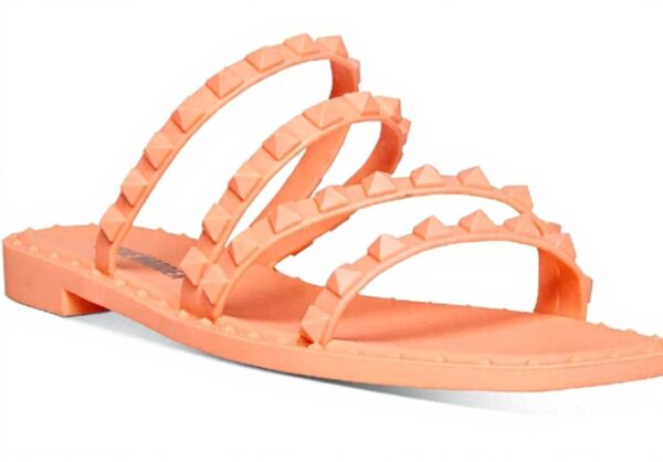 Steve Madden Womens Skyler Flat Sandal Orange Criss Cross
