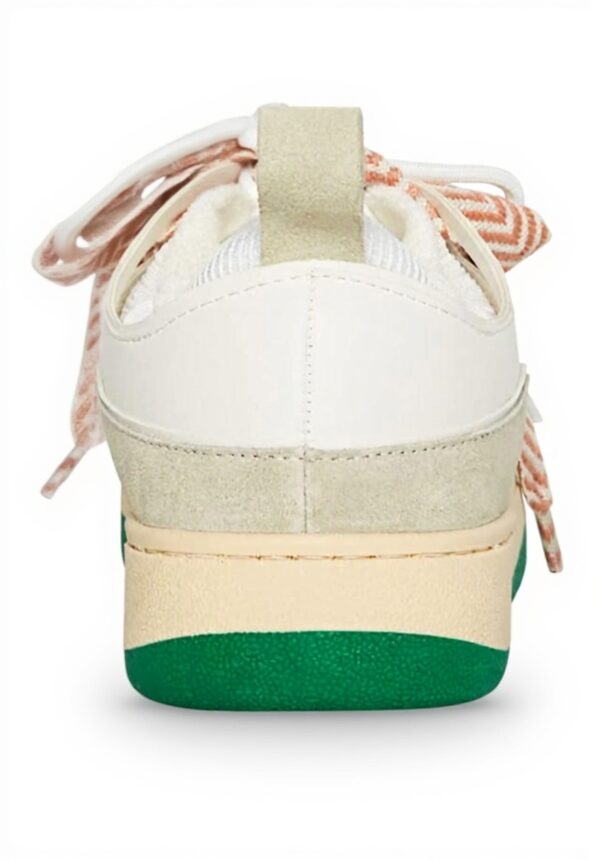 Steve Madden Womens Trainers White Green Flatform Sneaker