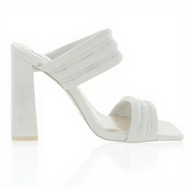 Steve Madden Womens Tahani Heeled Sandal Black Block Heel