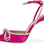 Steve Madden Womens Viable Pump Pink Heels Rhinestone Bow