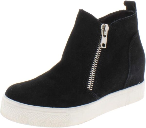 Steve Madden Wedge Sneaker Black Suede Womens Shoes-2