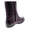 Steve Madden Womens Wine Leather Combat Boots Troopa