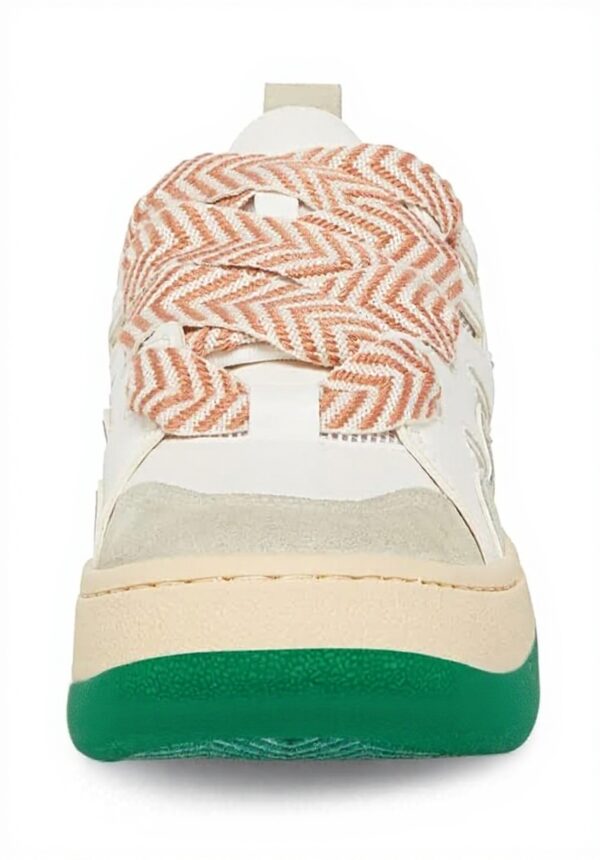 Steve Madden Womens Trainers White Green Flatform Sneaker