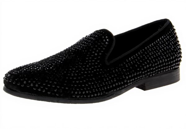 Steve Madden Caviarr Slip-On Loafer Men's Black Rhinestone