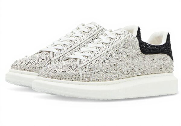 Steve Madden Men's Icebox Sneaker Silver Multi Trainers