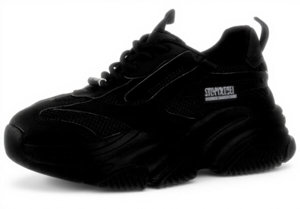 Steve Madden Trainers: Black Dad Sneakers with 2.5-Inch Heel