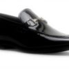 Steve Madden Mens Loafer Flats Navy Velvet Black Patent