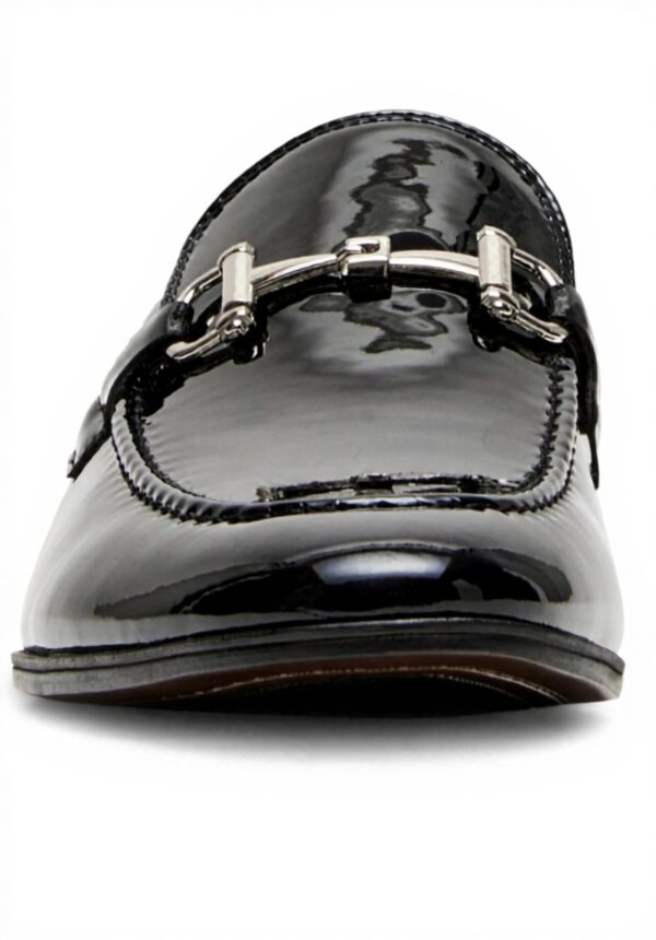 Steve Madden Mens Loafer Flats Navy Velvet Black Patent