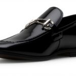 Steve Madden Mens Loafer Flats Navy Velvet Black Patent