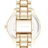 Steve Madden Womens Bracelet Watch Gold Tone Black Dial