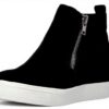 Steve Madden Wedge Sneaker Black Suede Womens Shoes