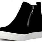 Steve Madden Wedge Sneaker Black Suede Womens Shoes