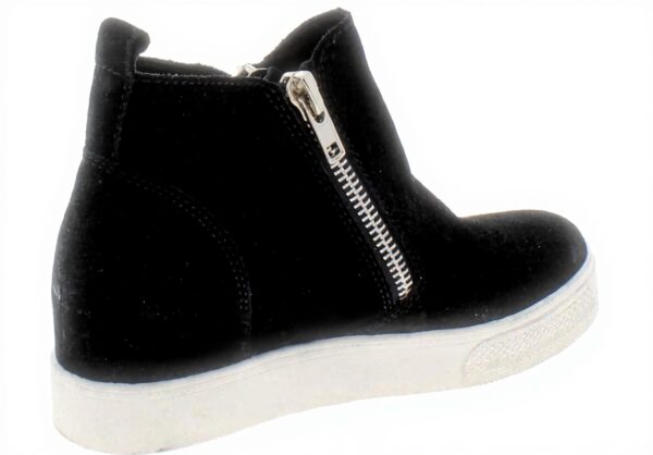 Steve Madden Wedge Sneaker Black Suede Womens Shoes